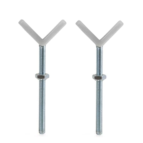 Image of hauck Pack of 2 Y-Spindle Adapters for Safety Gates, White - No-Drill Banister Attachment for Round Rails up to 6 cm, Compatible with Pressure-Fit Baby & Pet Gates and M10 Thread Models