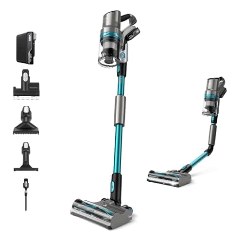 Image of Vax HomePro Pet-Design Cordless Stick Vacuum Cleaner, Powerful, Bagless Handheld, up to 45 Minutes Runtime, Home and Car Tool Attachments, Battery, Charger, 360W, 3.56kg, Graphite/Teal, CLSV-HPPC