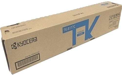Image of Kyocera 1T02P3CUS0 Model TK-8117C Cyan Toner Kit For use with Kyocera ECOSYS M8124cidn and M8130cidn Color Multifunctional Printers, Up to 6000 Pages Yield at 5% Average Coverage