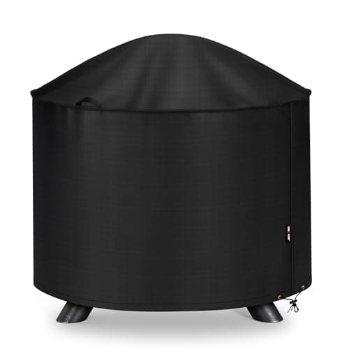 Image of Unicook Fire Pit Cover Round 36 Inch, Waterproof Heavy Duty Oxford Fade Resistant Outdoor Garden Patio Heater Fire Bowl Cover with Handles & Drawstring, 90 x 60 cm