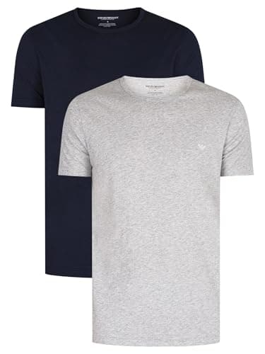 Image of Emporio Armani Men's 2-Pack Crew Neck T-Shirts 111647 CC722 Value Pack - Multicolour - X-Large