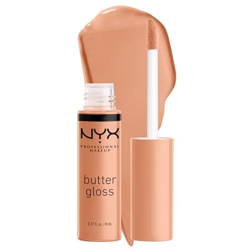 Image of NYX Professional Lip Gloss, Makeup Butter Liquid Lip Gloss, Glossy Softening Shine, Cruelty Free Fornula, Moisturizing, Easy to Apply, Comfortable to Wear, Shade: 13 Fortune Cookie