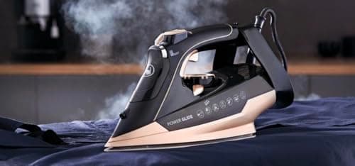 Image of Power Glide Steam Iron, 3100W, Ceramic Non-Stick Soleplate, 380ml Water Tank, with Anti-Drip and Anti-Calc Features
