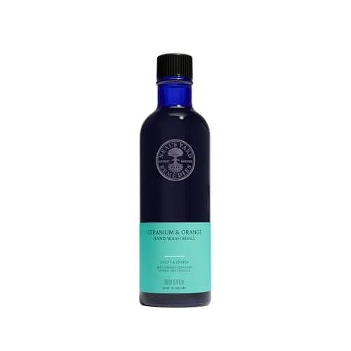 Image of Neal's Yard Remedies Geranium & Orange Hand Wash – No Pump | Organic Hand Wash with Essential Oils | Vegan Hand Wash Made with Organic Ingredients | 200ml