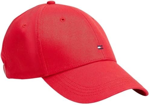 Image of Tommy Hilfiger Men’s Classic BB Baseball Cap, Red (Apple Red), One Size