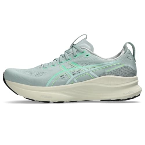 Image of ASICS Men's Gel-Kayano 32 Running Shoes, Cold Moss/Vital Green, 9
