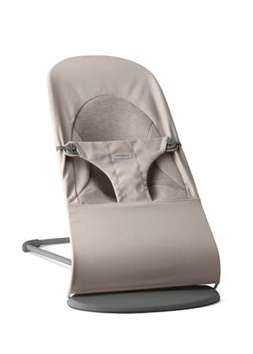 Image of BabyBjörn Bouncer Balance Soft, Woven/Jersey,Tri-Fabric, Sand Grey