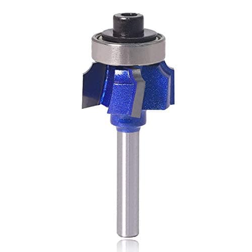 Image of Mesee 1/4 Inch Shank Round-Over Router Bit, 4 Flute Roundover Edge Trimming Router Bit Woodworking Rounding Corner Edge Curve Forming Milling Cutter Tool with 7/64" Radius (R3)