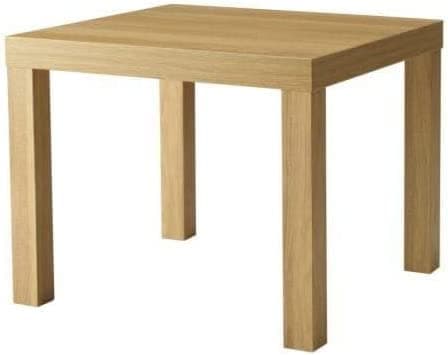 Image of HMIR Lack Side Table, Square Bedside Table, Living Room, Office, Bedroom Coffee Table, Sofa Side Table, Easy To Assemble, Low Weight, Easy To Move, (55d X 55w X 45h) Oak Effect