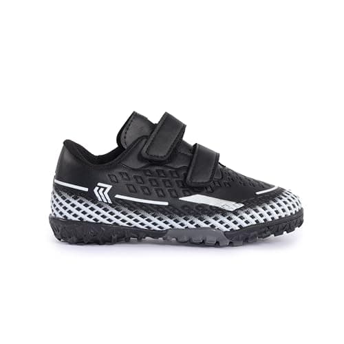 Image of Kids Football Boots Boys & Girls – Astro Turf Trainers, Lightweight & Breathable Sports Shoes for Children, Infants & Juniors (White, Junior 12.5)