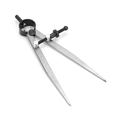 Image of ZASCHMOY Premium Spring Divider Compass for Leathercraft with Quenched 45# Steel Legs and Spring Locking Wing Divider Caliper for Precision Measuring and Marking (150mm)