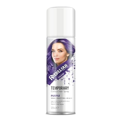 Image of Hair Colour Spray 125ml temporary hair colour spray made in UK - ultimate coloured hair spray wash out kids & adults (Purple)