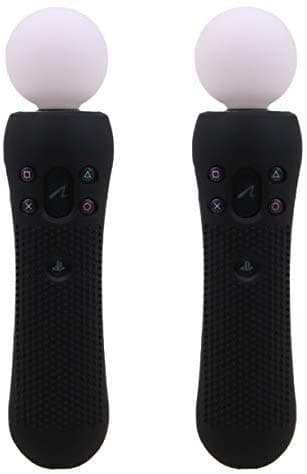 Image of Replacement 1Pair Anti-Slip Silicone Cover Rubber Protective Skin Case Cover for PS4 VR Move PS Move Motion Controller