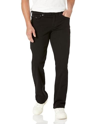Image of True Religion Men's Ricky Flap Sn 32 Inseam Jeans, 2sb Body Rinse Black, 36