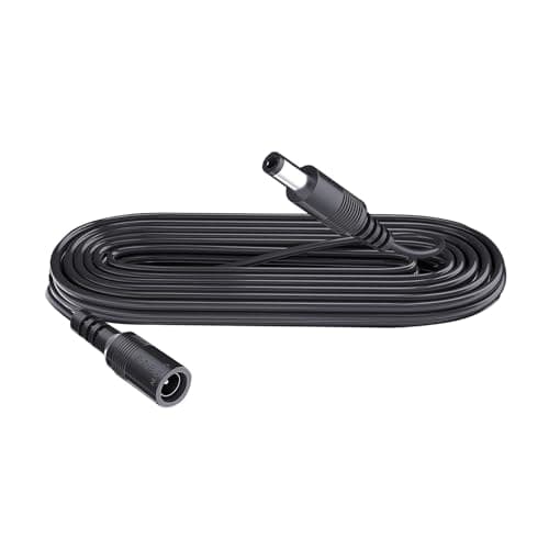 Image of Security-01 2m Extension Cable, Plug 5.5mm x 2.1mm, DC 5V 6V 9V 12V 24V Power Adapter Extension Cord, for CCTV Camera, IR illuminator, Printer, LED Strip, Black