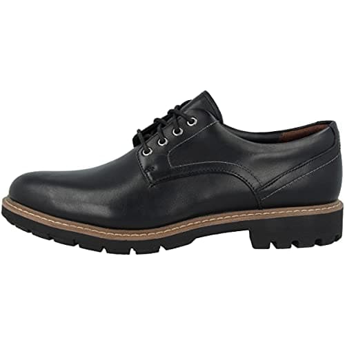 Image of Clarks Men's Batcombe Hall Derbys, Black Leather, 7 UK