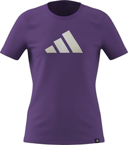Image of adidas Girl's Everyday Glam Graphic T-Shirt Junior, Active Purple, 14-15 Years