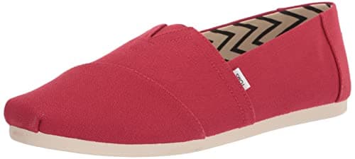 Image of TOMS Shoes Classic Canvas Alpargata Slip-On Footwear for Men & Women - Durable, Comfort, Versatile Casual & Dressy Wear Red