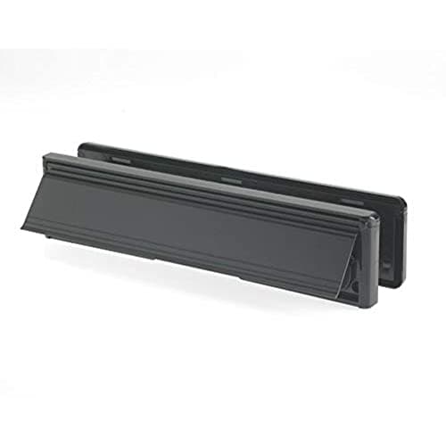 Image of Yale YLP44-06/06-CP Letterplate/Letterbox, 300 mm, Fits 38-78 mm Doors, Black Finish