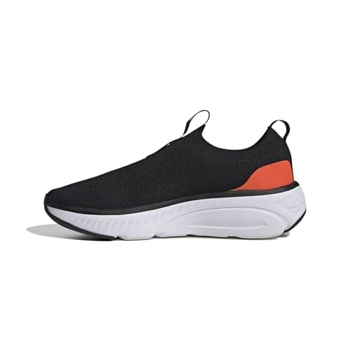 Image of adidas Men's Cloudfoam GO Sock Shoes, core Black/Cloud White/Solar red, 8 UK