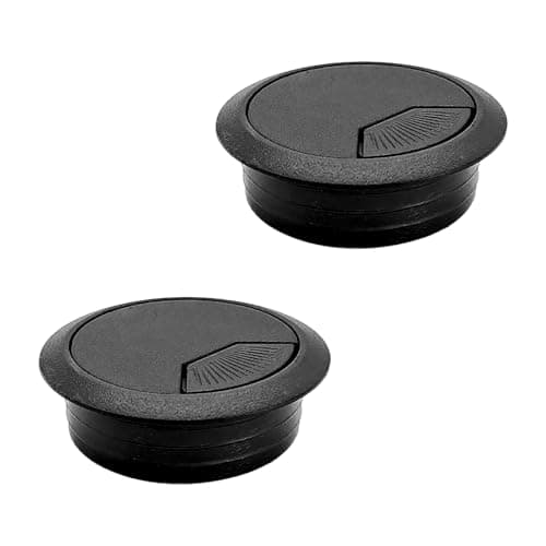 Image of LICQIC 2 Pcs 50mm Desk Cable Grommets, Round Desk Cable Hole Cover, Computer Desk Cable Hole Caps, for Desktop Cable Organizer