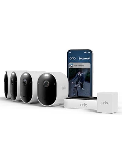 Image of Arlo Pro 6 Security Camera Outdoor Wireless, 2K Battery Outdoor Camera With Advanced Colour Night Vision, Siren & Dual-Band WiFi, Arlo Secure Trial Included, Dual Charger & Spare Battery, 4 cam kit