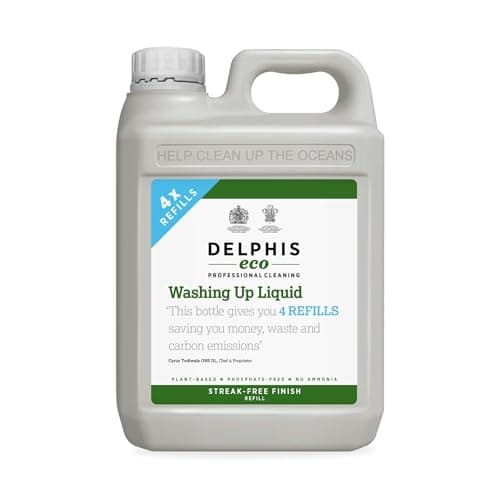 Image of Delphis Eco Washing Up Liquid 2L Refill | Natural Washing Up Liquid | Eco Friendly Washing Up Liquid Bulk Buy | 2 Litre refill