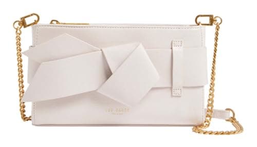 Image of Ted Baker Jimmah Soft PU Bow Clutch Bag Ivory, ivory, One Size