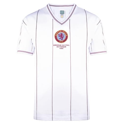 Image of Aston Villa 1982 Euro Final Retro Football Shirt Large Cotton
