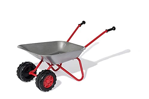 Image of rolly toys 271849Rolly Toys Wheelbarrow with Double Wheel,Comfortable Handles,Holds up to 25 kg,Children Toy from 2 ½ Years,Metal,Silver