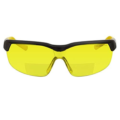 Image of voltX GT ADJUSTABLE Bifocal Reading Safety Glasses (YELLOW Lens +2.0), UKCA & CE EN166FT Certified, Anti fog coated, UV400 Lens, Scratch resistant, Tilt and length adjustable earstems