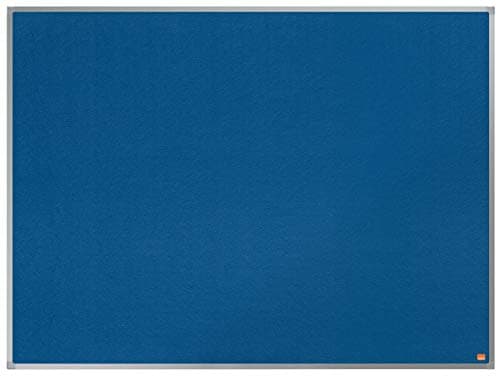 Image of Nobo Felt Noticeboard, 1200 x 900 mm, Aluminium Trim, Corner Wall Mounting, Essence Range, Blue, 1904071