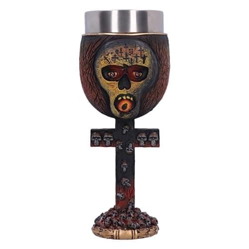 Image of Nemesis Now Slayer Seasons in The Abyss Goblet 20.5cm, Resin, Officially Licensed Slayer Band Merch, Slayer Goblet, Metal Band, Stainless Steel Insert, Cast in The Finest Resin, Expertly Hand-Painted