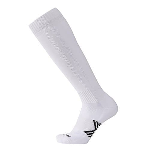 Image of Laulax Men's Coolmax Performance Football Socks, Adult Size UK 7-11/Europe 41-46, White