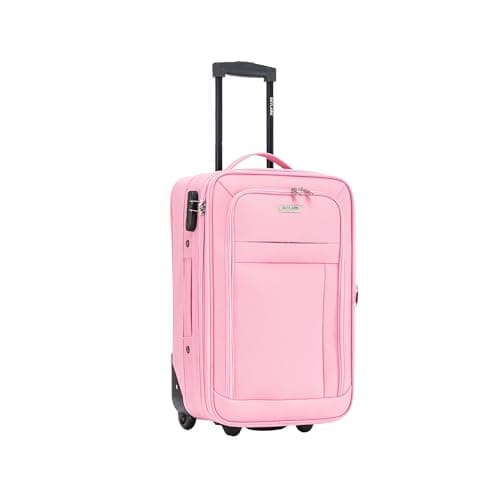 Image of 20" Cabin Carry On Suitcase Super Lightweight Luggage 20% Expandable 2 Wheel Soft Shell Luggage with Built in Combination Lock for All Airlines EasyJet Ryanair British Airways 55x35x20
