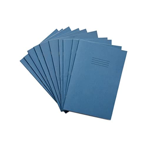 Image of Rhino A4 Exercise Books, 64-Page / 10mm Squared Paper Notebook, 10-Pack, Office & School Stationery Supplies, Light Blue