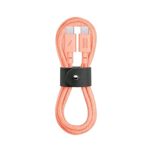 Image of Native Union Type-C Belt Cable - 1.2m Ultra-Strong USB-C to USB-C Charging Cable for iPhone 17/17 Pro/17e, iPhone Air, iPad Pro/Air (M4), MacBook Air (M5), Galaxy S26/S25, Flip/Fold 7 (Apricot)