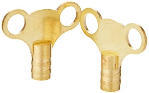 Image of Merriway BH02832 Easigrip Clock Type Radiator Key Solid Brass - Pack of 2 Pieces