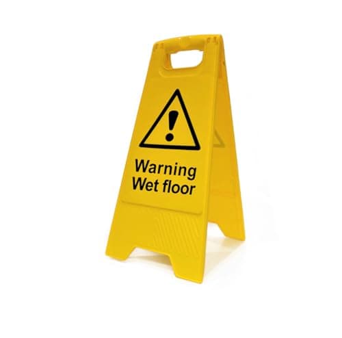 Image of Scan SCA4702 Heavy Duty A-Board Sign - Warning Wet Floor, Yellow
