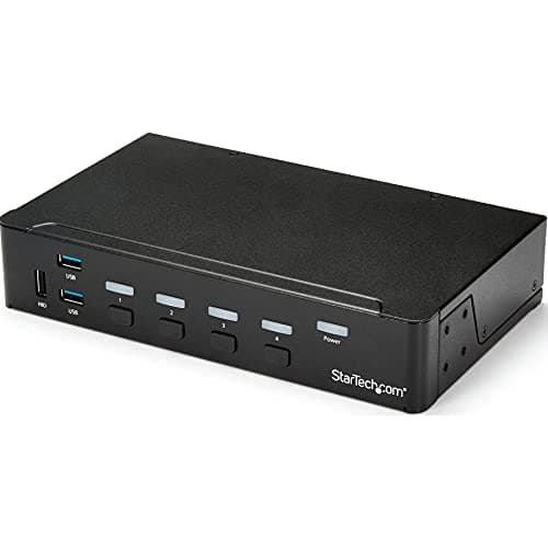 Image of StarTech.com 4 Port HDMI KVM - HDMI KVM Switch - 1080p - USB 3.0 & Audio Support - KVM Video Switch (SV431HDU3A2)
