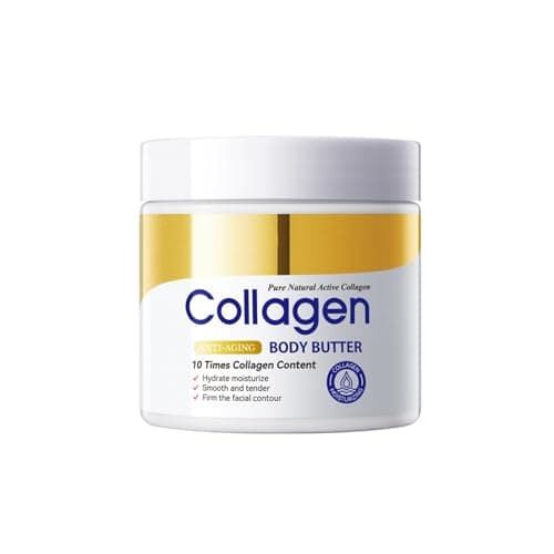 Image of Collagen Body Butter for Women & Men, Collagen Cream Skin Care Face & Body Moisturizer For Dry Skin, Anti Aging Moisturizing & Nourishing Skincare, Supports Skin Elasticity & Smooth Texture