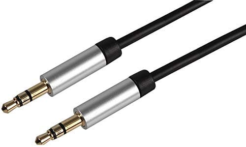 Image of PRO SIGNAL PSG3181-0.5M Slim 3.5mm Stereo Jack Plug to Plug Lead with Aluminium Headshells, 0.5m Black
