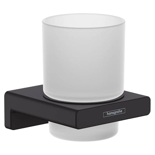 Image of hansgrohe AddStoris Toothbrush tumbler, matt black, 41749670