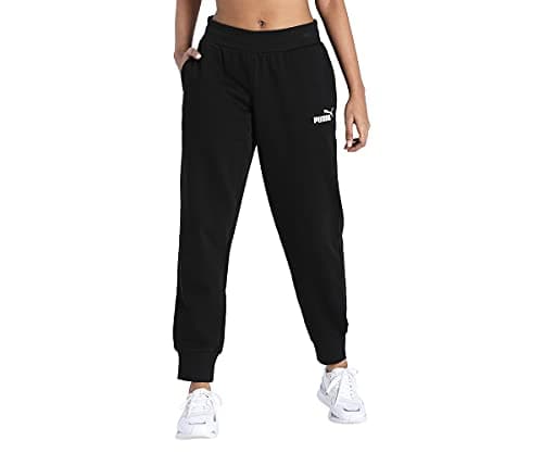 Image of Puma Women's Essential Sweat Fleece Jogging Bottoms Black