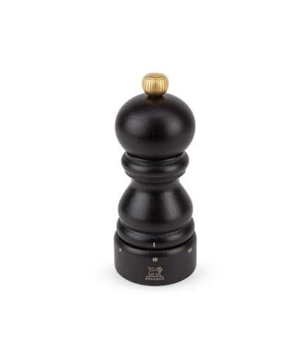 Image of PEUGEOT - Paris u'Select 12 cm Salt Mill - 6 Predefined Salt Grinder Settings - Powdered Salt Innovation, Zirlion Mechanism - PEFC-Certified Wood - Made in France - Chocolate Finish
