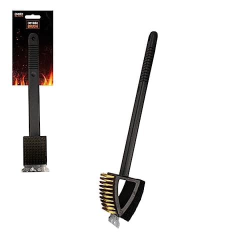 Image of LIZZY 3 In 1 Barbeque Brush Grill Metal Wire Grease Remover Home BBQ Cleaner