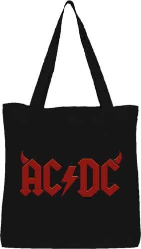 Image of cotton division Tote Bag ACDC Logo, Reference: BWACDCRBB001, Black, 38 x 40 cm