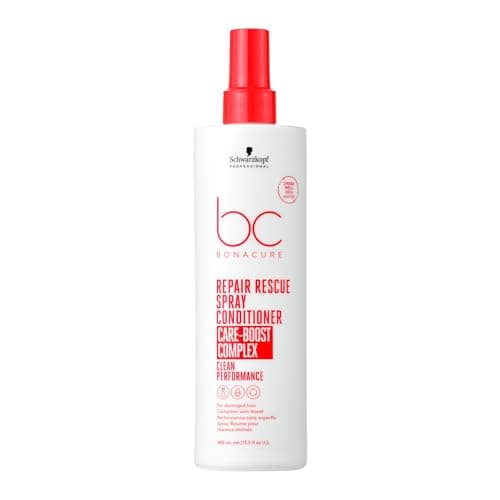 Image of Schwarzkopf Professional Bonacure Repair Rescue Spray Conditioner for Damaged Hair Care Boost Complex Arginine Inner Hair Strength Less Hair Breakage Improved Combability Detangling 400 ml
