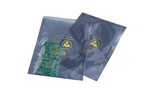Image of Kill Stat 100pcs Static Shielding Bags - Reusable Open Top ESD Bag, Anti Static, Silver, For Storing Electronic Components, Devices & Hardrives, 4 x 6 Inches (102 x 152mm)