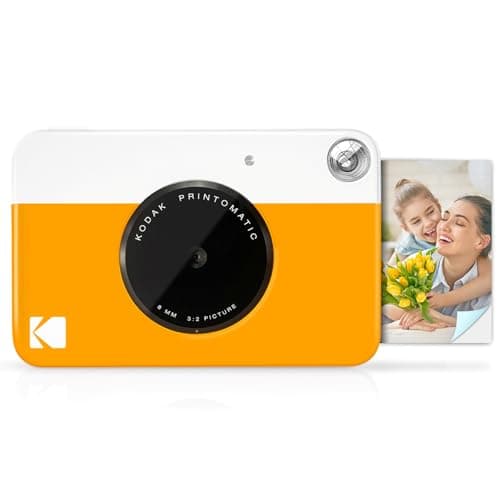 Image of KODAK Printomatic Full-Color Instant Print Digital Camera, Zink 2x3" (5.1x7.5 cm) Sticky-Back Photo Paper, 5MP, Portable, Creative Fun Gift for Birthday, Christmas, Holiday, Yellow